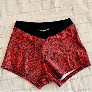 Pumpers Cheetah Print Dance Shorts Small Adult